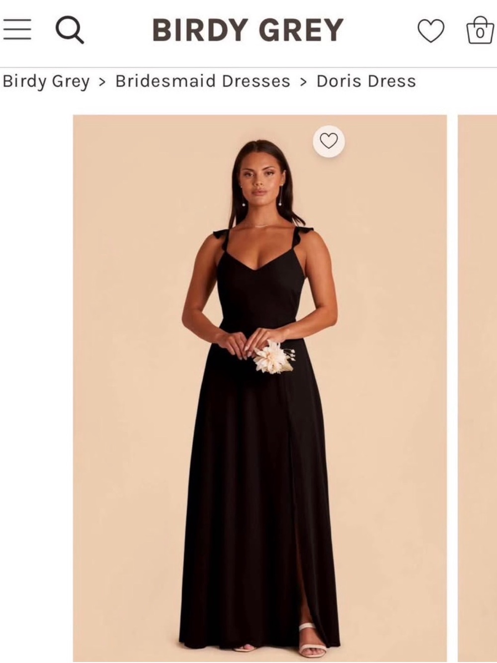 Birdy Grey Black Doris Maxi Dress with Tie Straps